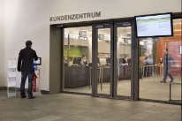 Eingangsbereich des  Einwohneramts an der Spiegelgasse 6 in Basel 